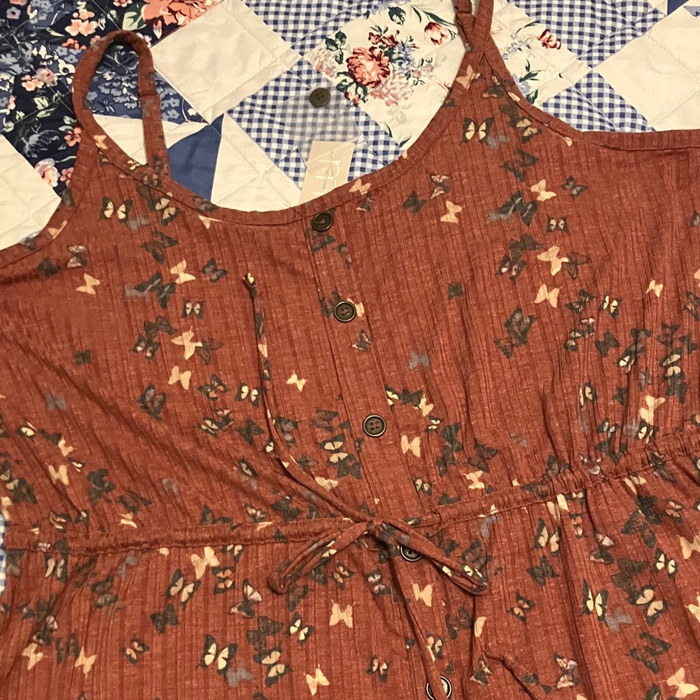 Maurices Dusty Pink Butterfly Print Tank Top